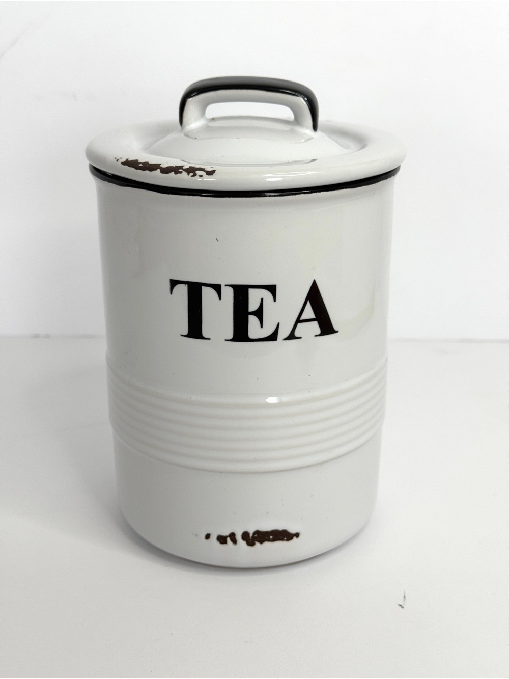 District 23 Tea Canister Black/White  | Kitchen